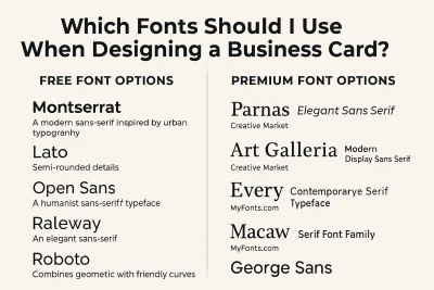 Which Fonts Should I Use When Designing a Business Card?