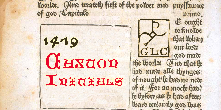 1479 Caxton Initials Free Download Free Download