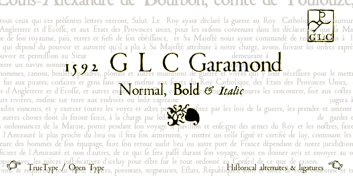 1592 GLC Garamond Free Download Free Download