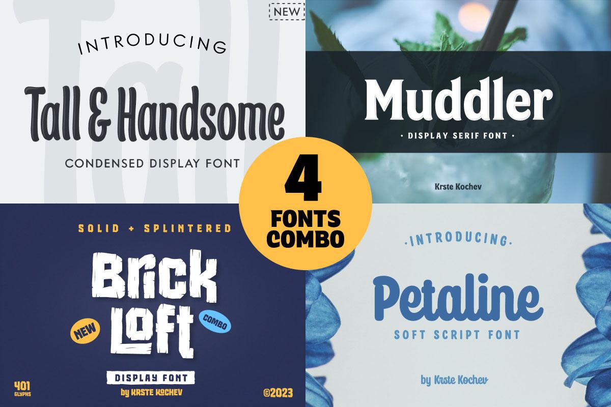 4 Fonts Combo Free Download Free Download