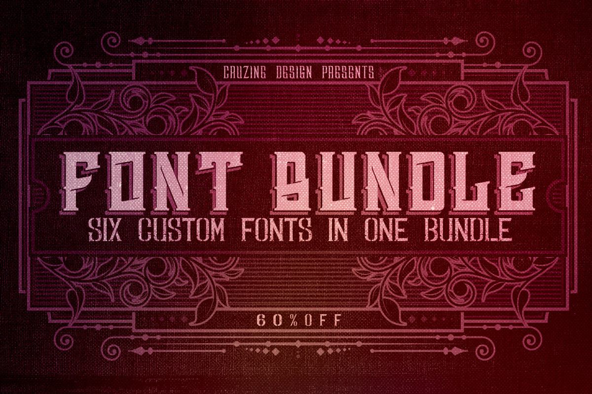 6 Custom Fonts in 1 Bundle - Bundle Free Download Free Download