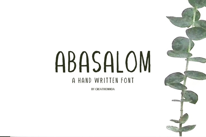 Abasalom | A Handwritten Font Free Download