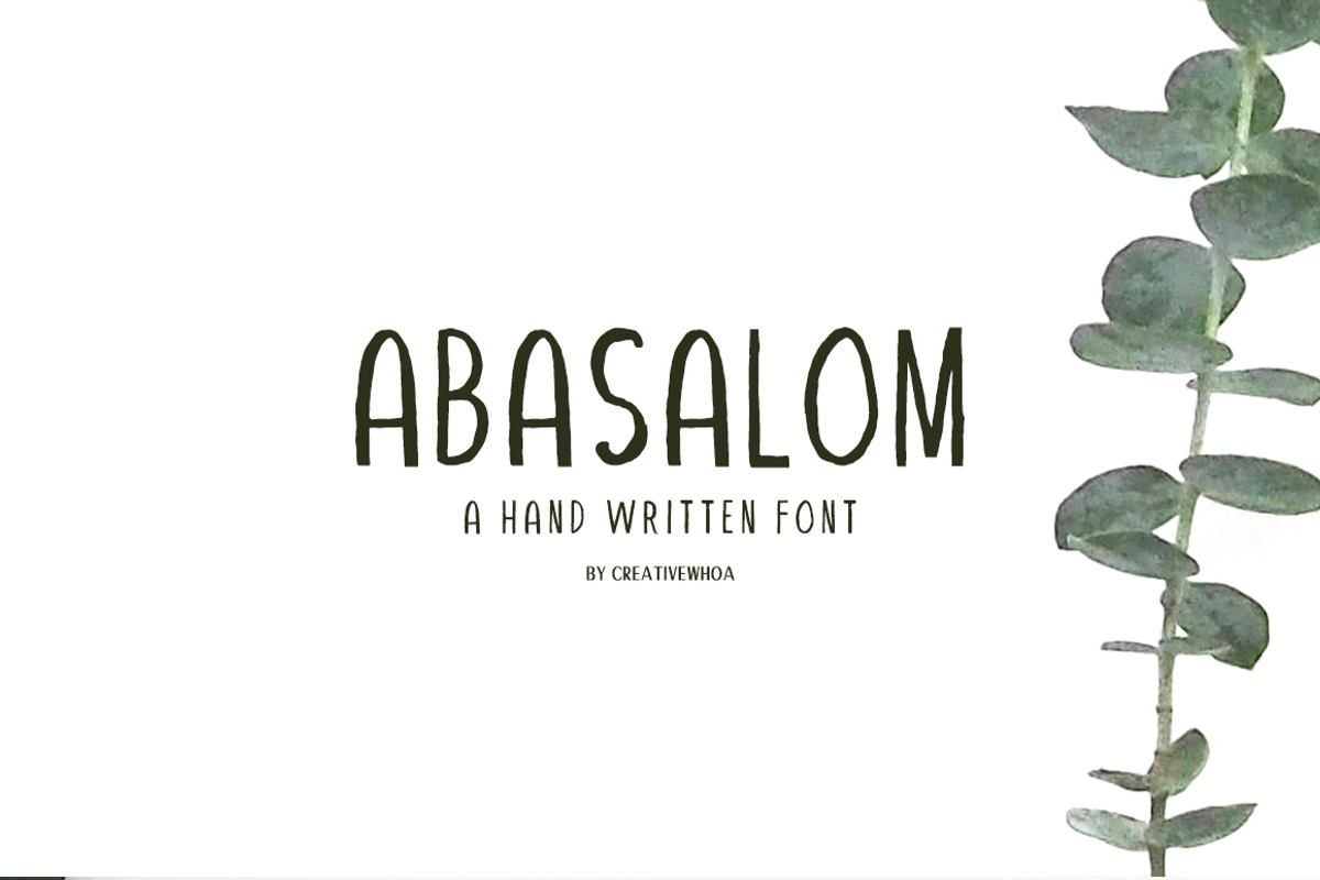 Abasalom | A Handwritten Font Free Download Free Download