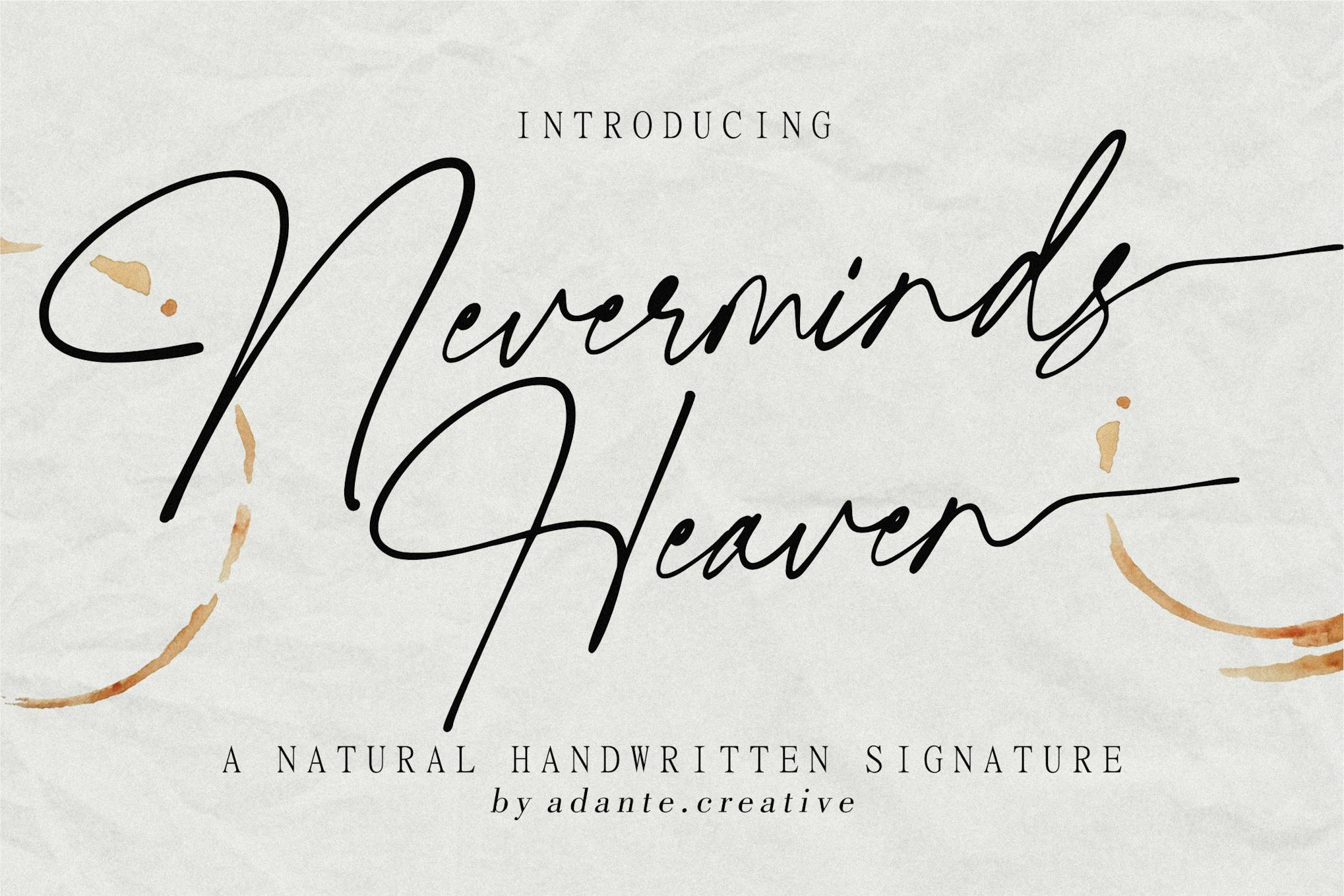 AC - Neverminds Heaven Font Free Download