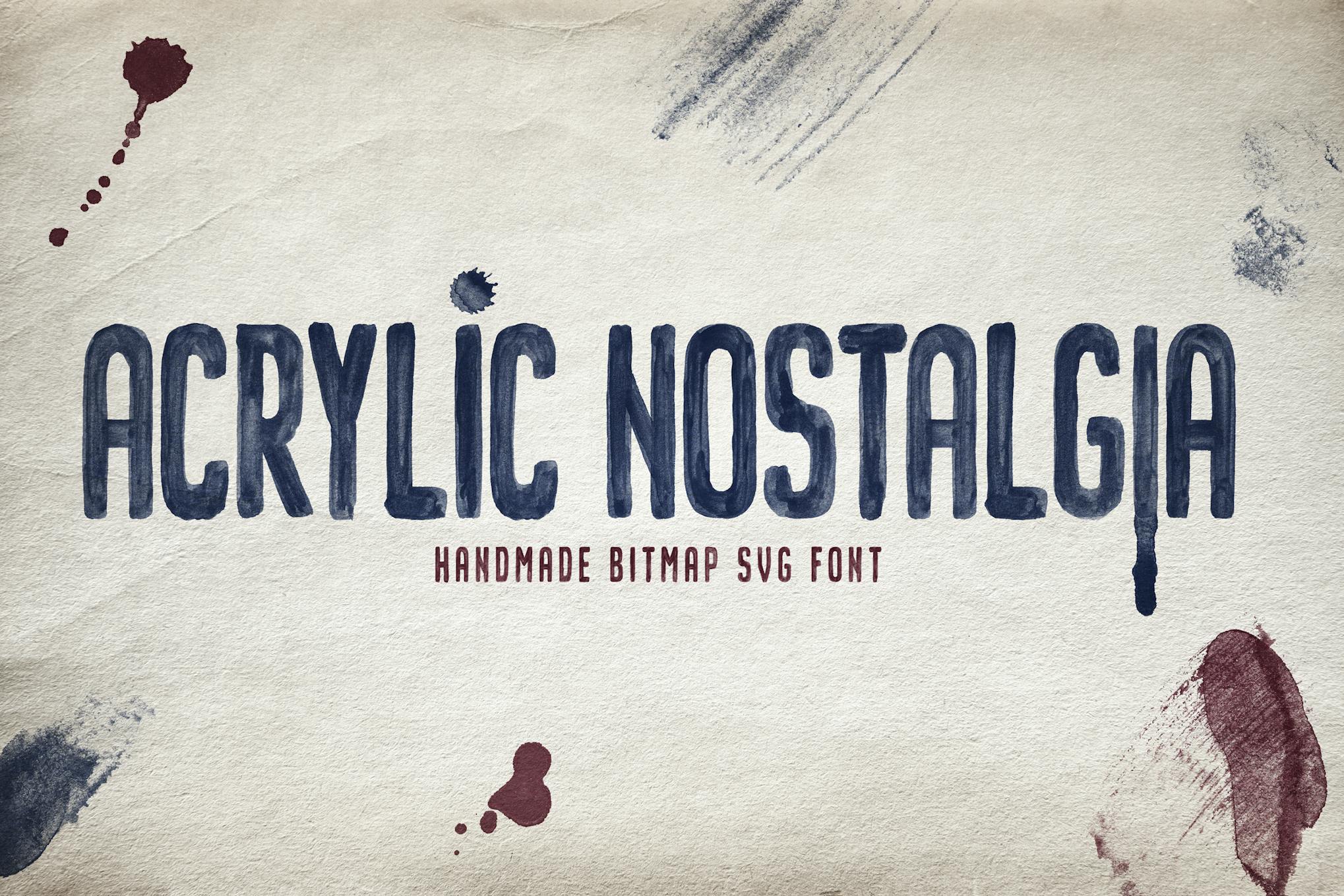 Acrylic Nostalgia SVG Font Free Download