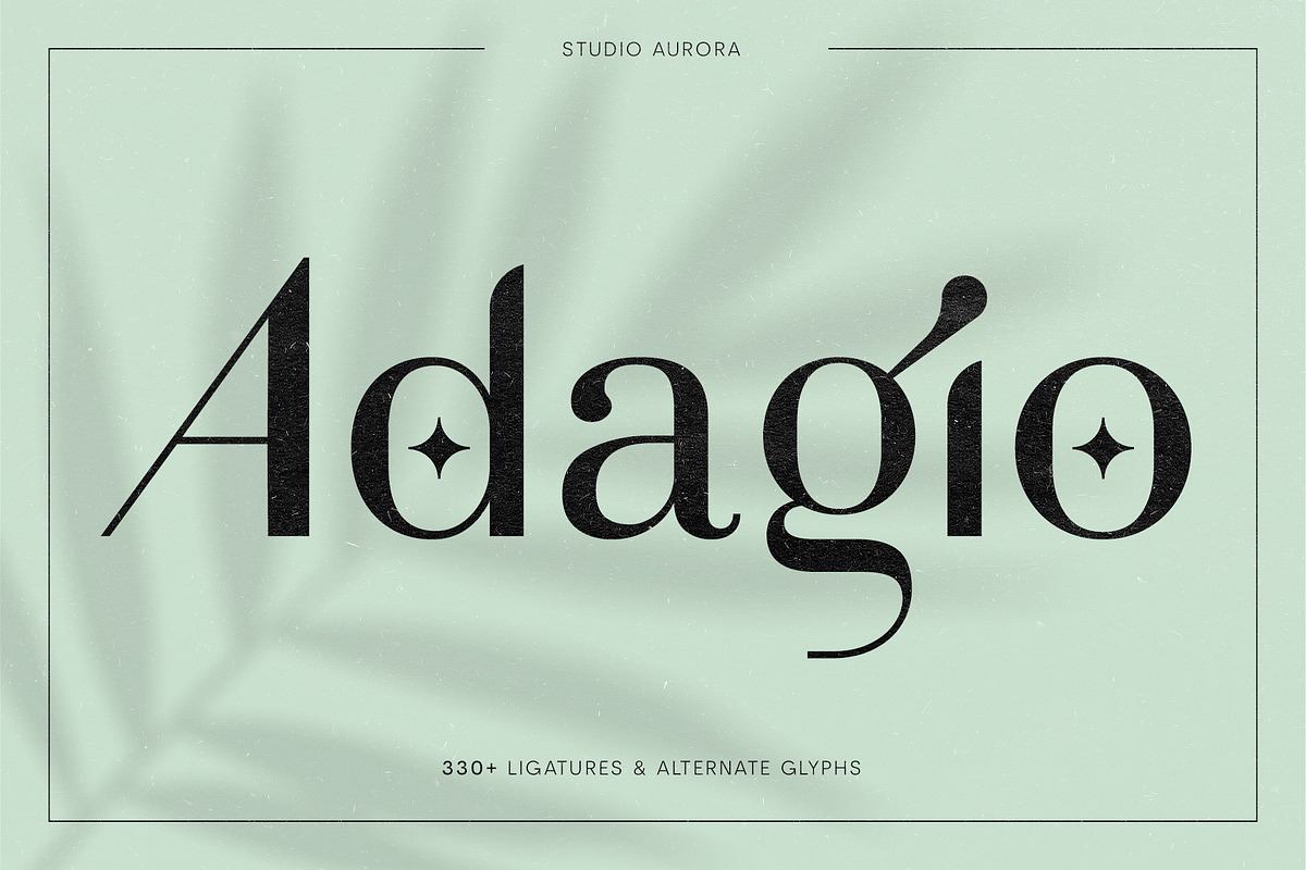 Adagio Decorative Ligature Font Duo Free Download Free Download