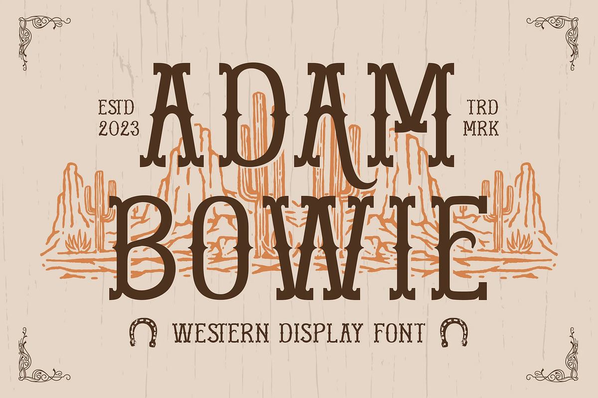 Adam Bowie - Western Display Font Free Download Free Download