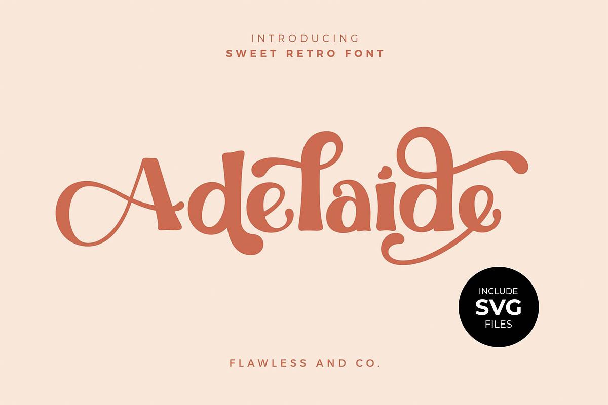 Adelaide - Sweet Retro Font Free Download Free Download