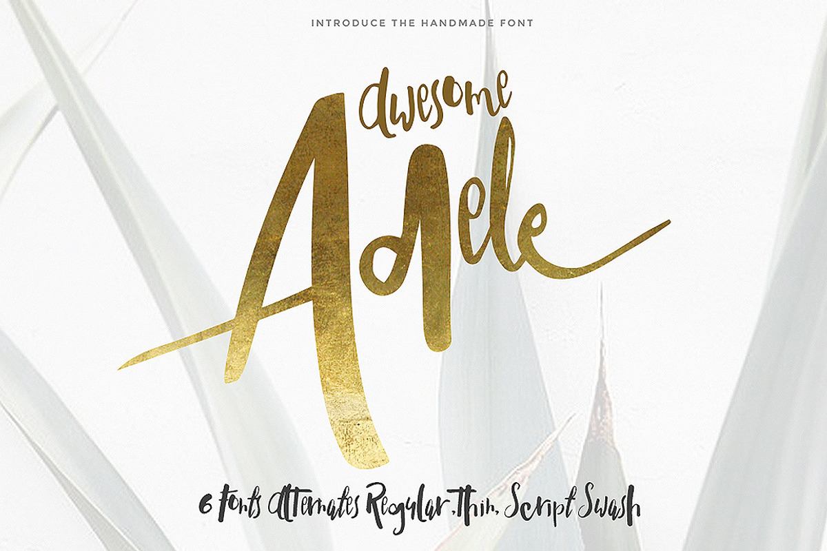 Adele 6 Fonts (70% off) Free Download Free Download