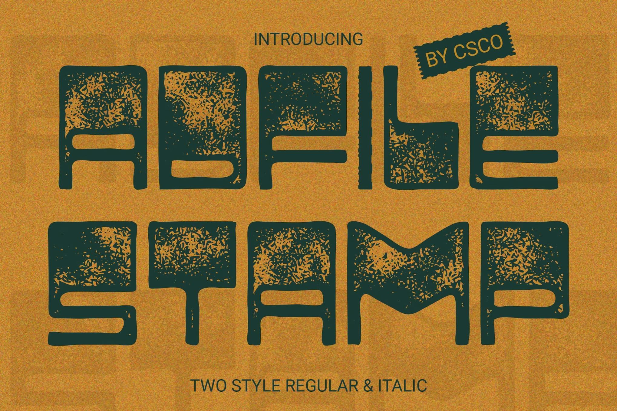 Adfile Stamp Font Free Download