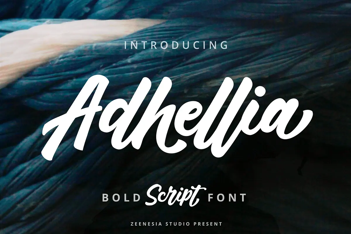 Adhellia - Bold Script Font Free Download Free Download