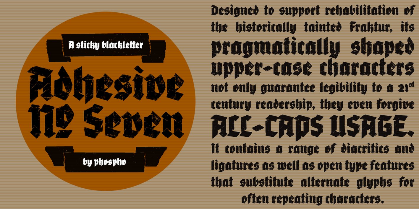 Adhesive Nr. Seven Font Free Download