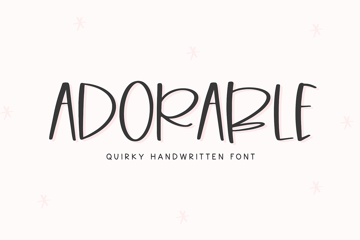 Adorable | Quirky Handwritten Font Free Download Free Download