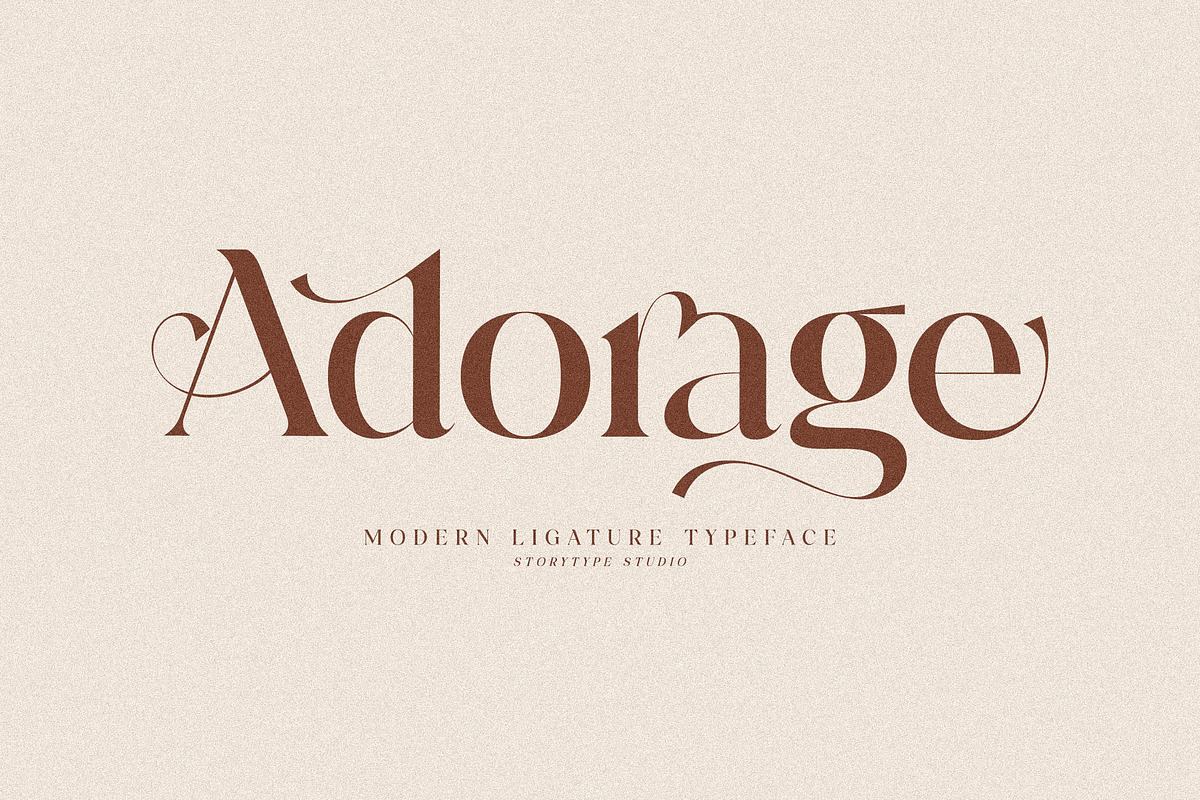 Adorage Modern Ligature Typeface Free Download Free Download