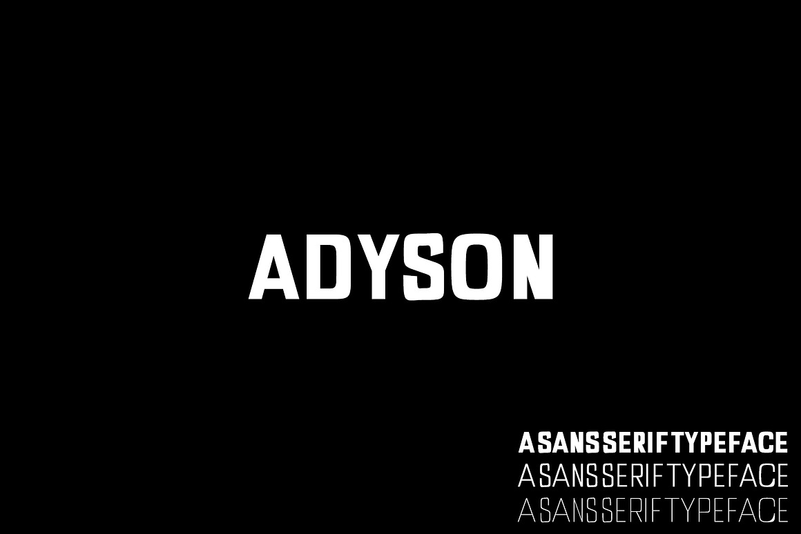 Adyson A Sans Serif Font Family Free Download