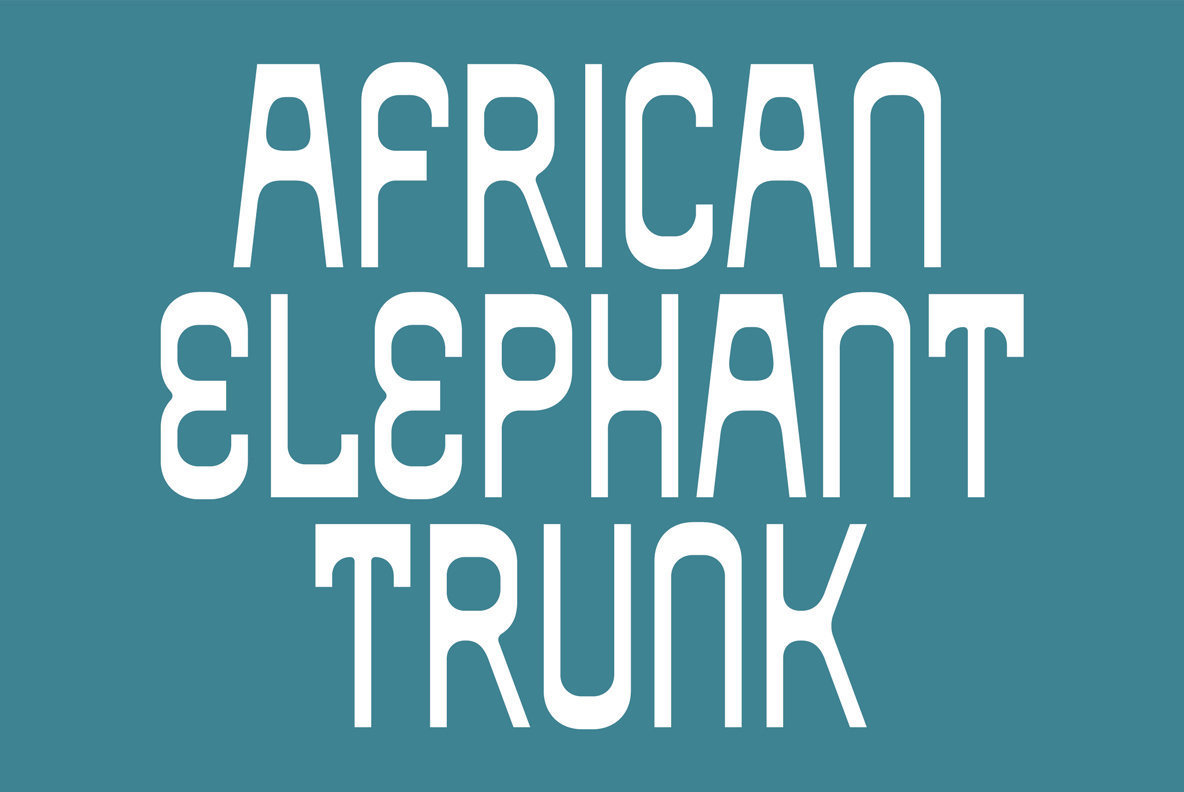 African Elephant Trunk Font Free Download