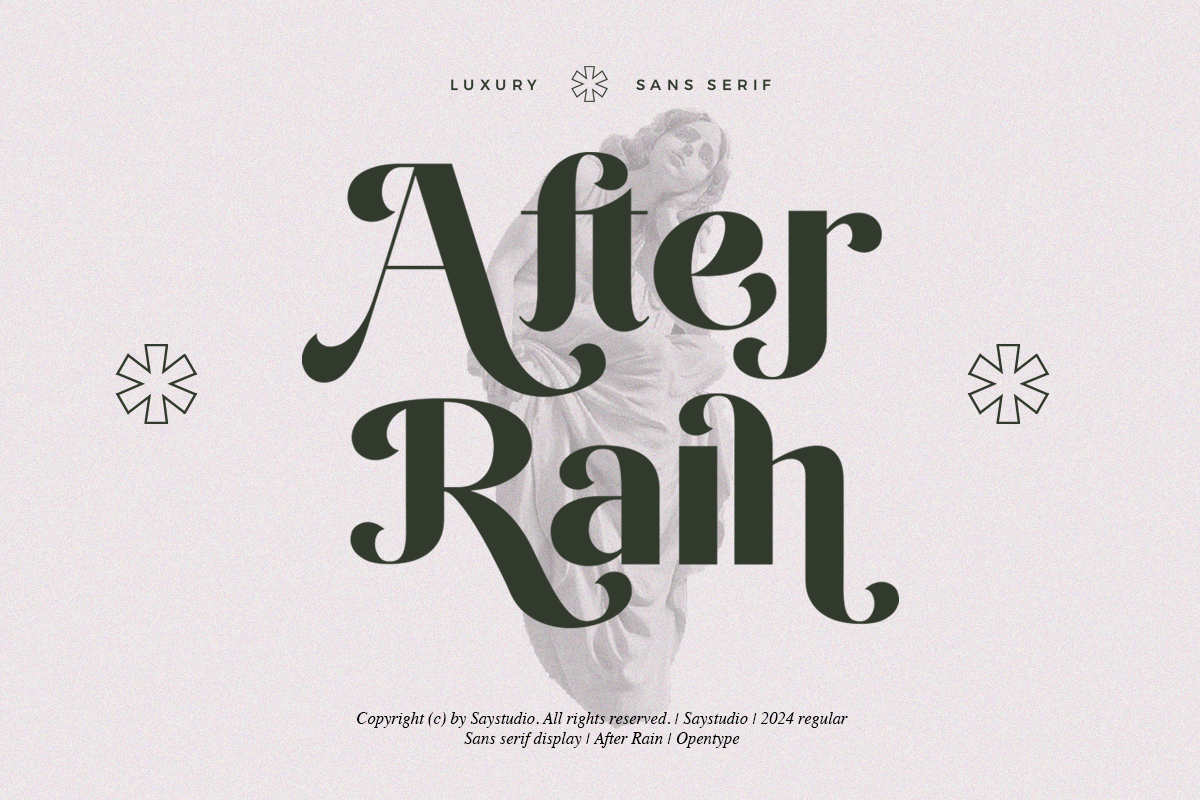 After Rain - Luxury Sans Serif Font Free Download Free Download