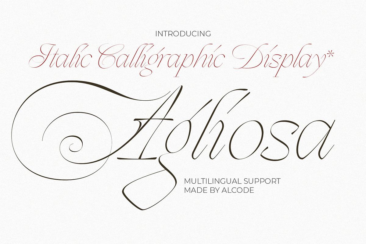 Agliosa Italic Calligraphic Free Download Free Download