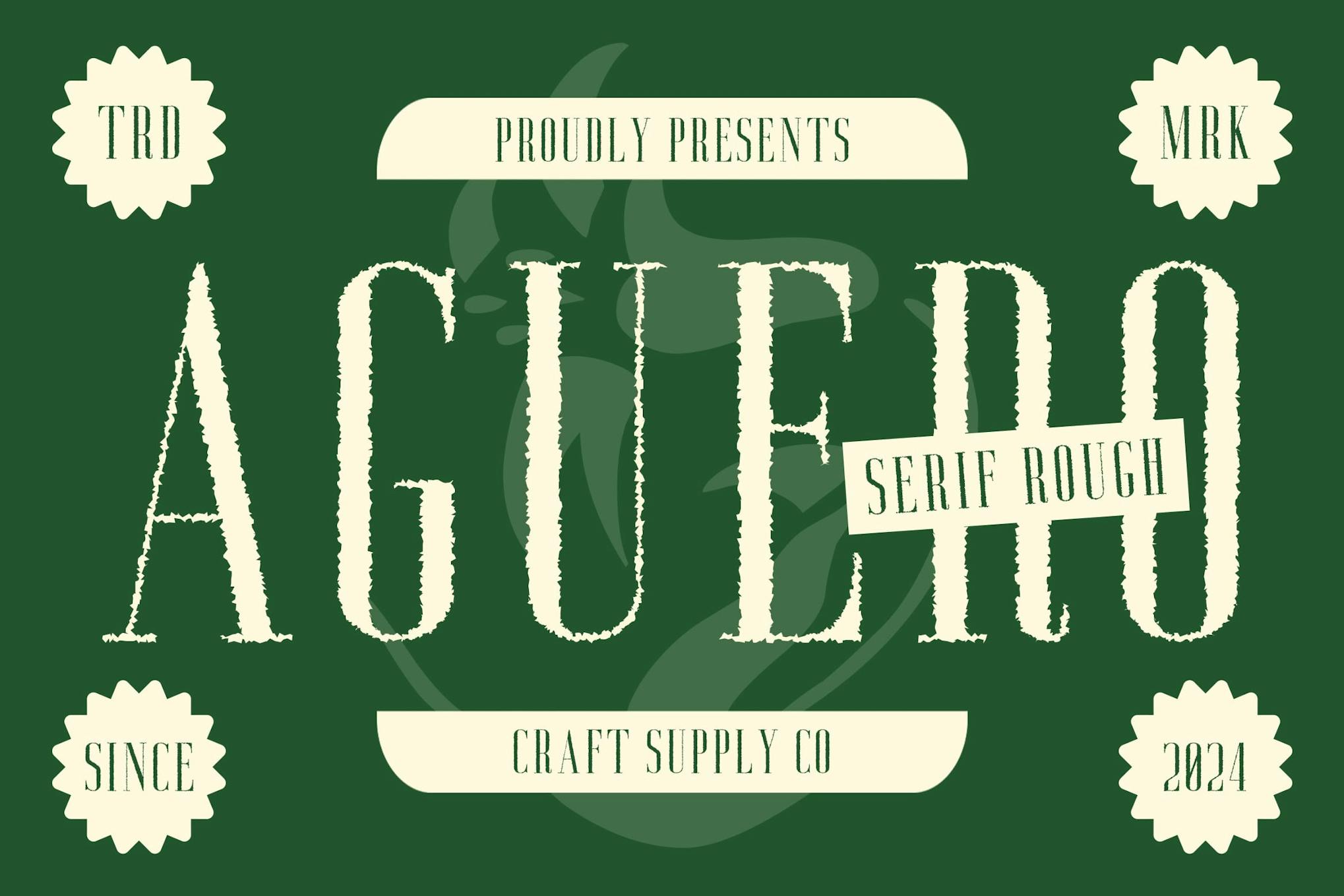 Aguero Serif Rough Font Free Download