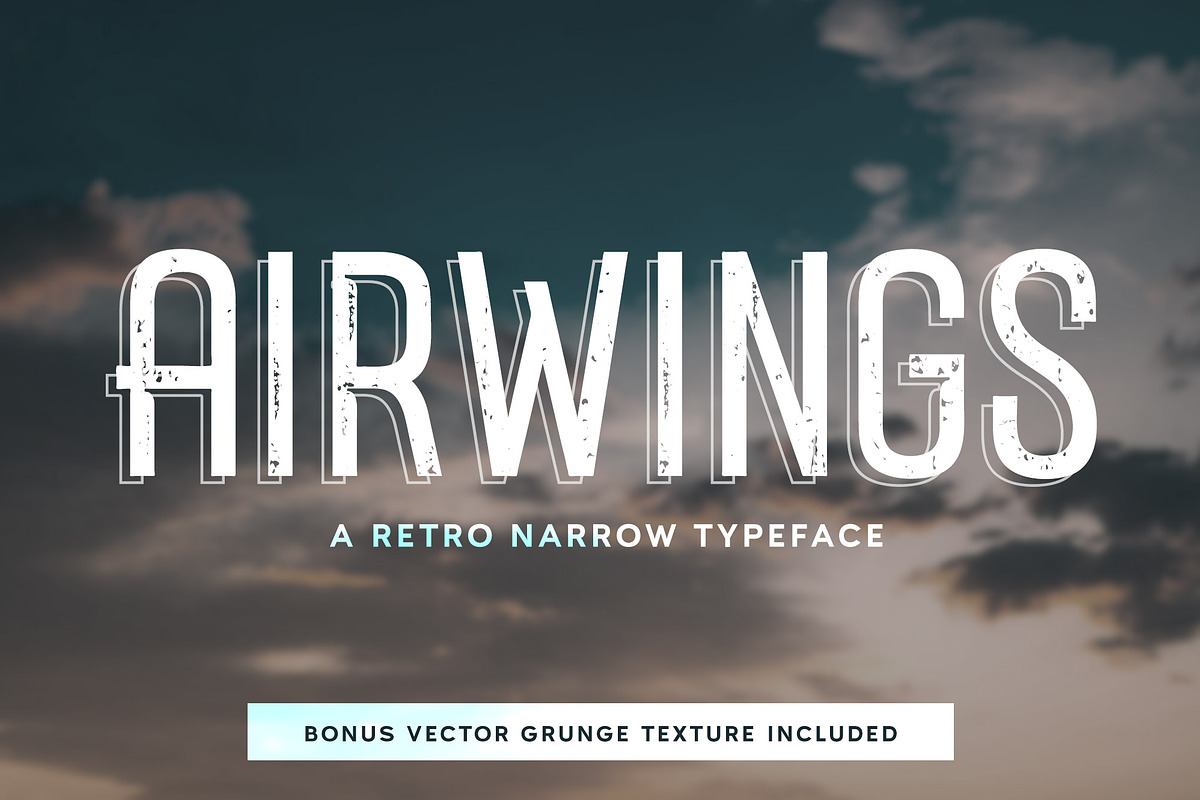 Airwings Army Retro Font + Freebie Free Download Free Download