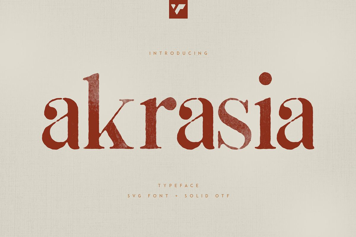 Akrasia Typeface - SVG + Solid fonts Free Download Free Download