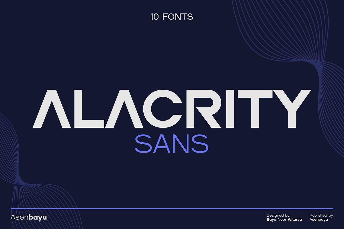 Alacrity Sans Fonts Family Free Download Free Download