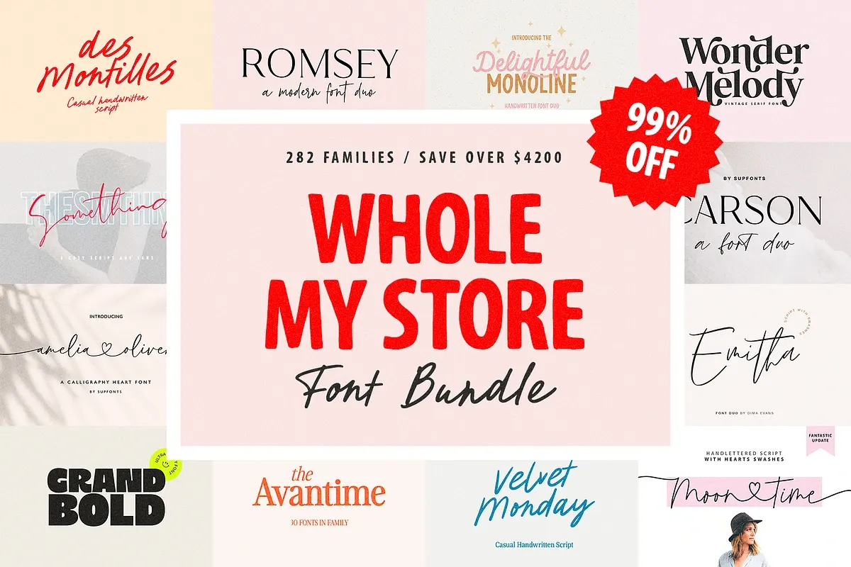 ALL MY FONTS Bundle Free Download Free Download