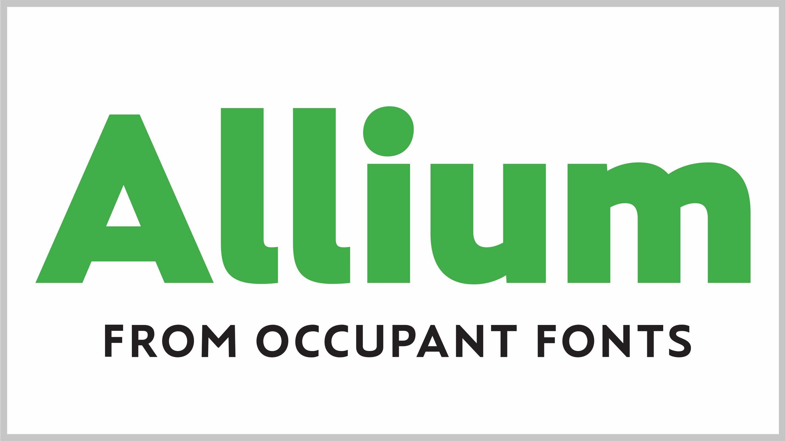 Allium Font Free Download