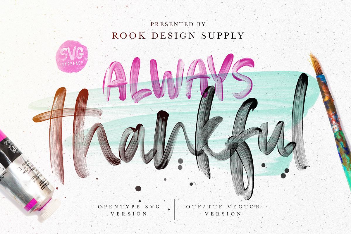 Always Thankful - SVG Font Duo Free Download Free Download