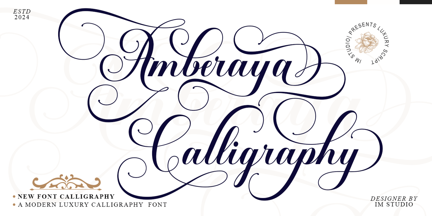 Amberaya Calligraphy Font Free Download