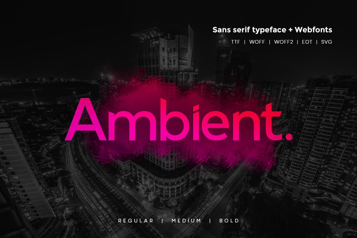 Ambient - Modern Typeface + WebFonts Free Download