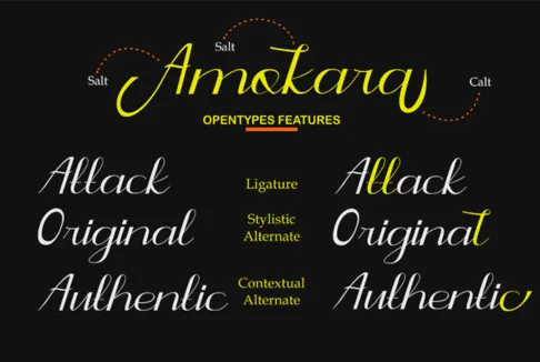 Amokara Script Font Free Download