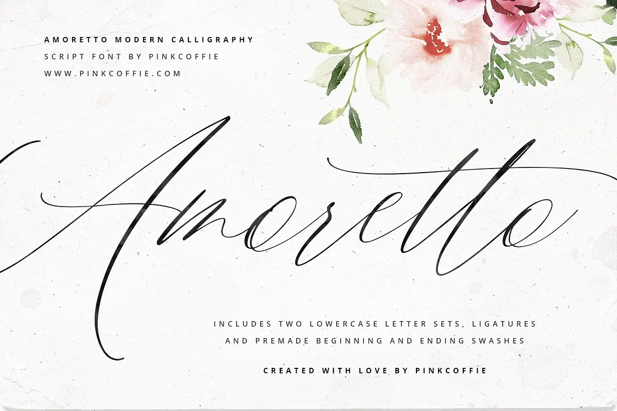 Amoretto | Modern Calligraphy Script Free Download Free Download