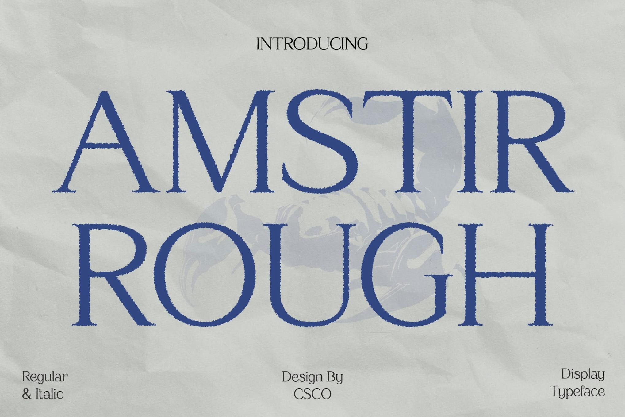 Amstir Rough Font Free Download