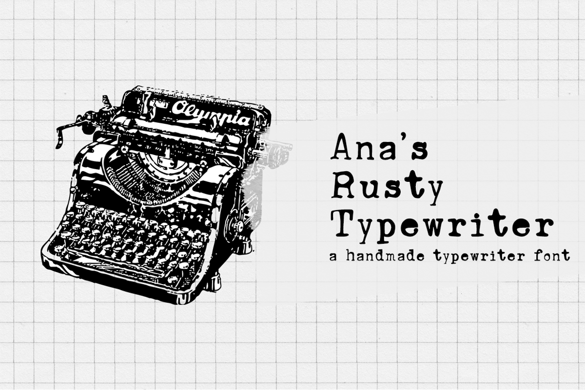 Ana's Rusty Typewriter font Free Download Free Download