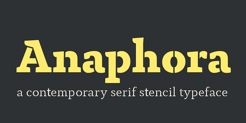 Anaphora Stencil Font Free Download Free Download