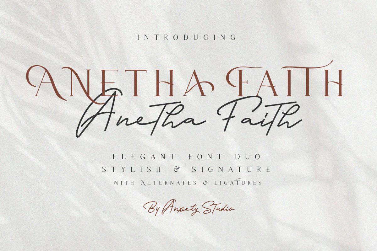 Anetha Faith Signature Font Duo Free Download Free Download