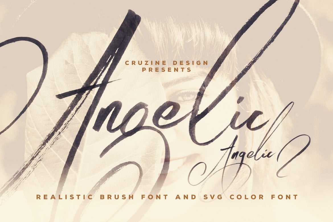 Angelic Brush & SVG Font Free Download