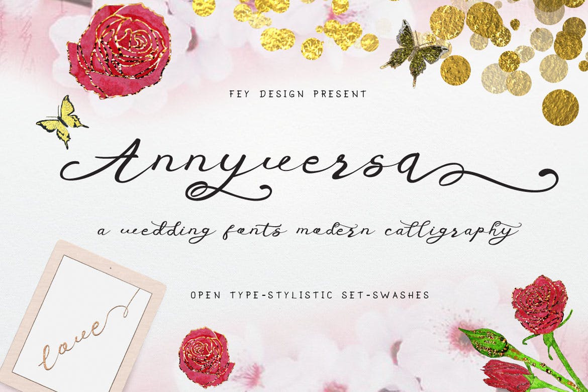 Anniversa Wedding Font Free Download