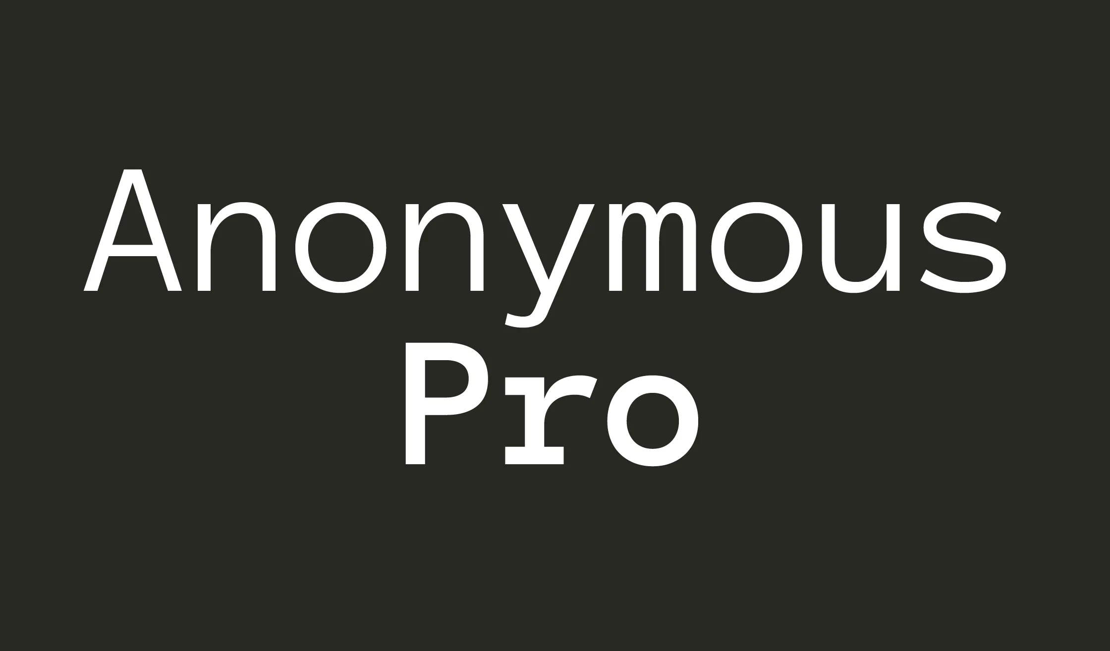 Anonymous Pro Minus Font Free Download