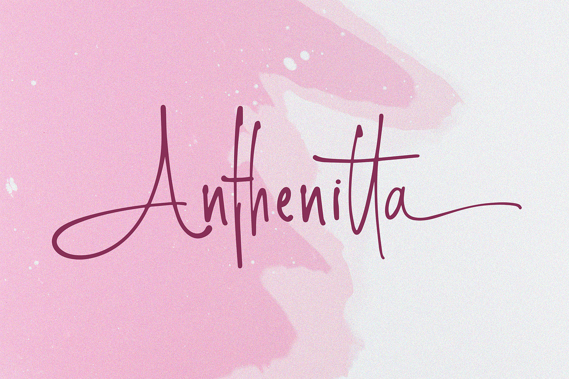 Anthenitta Handwriting Font Free Download