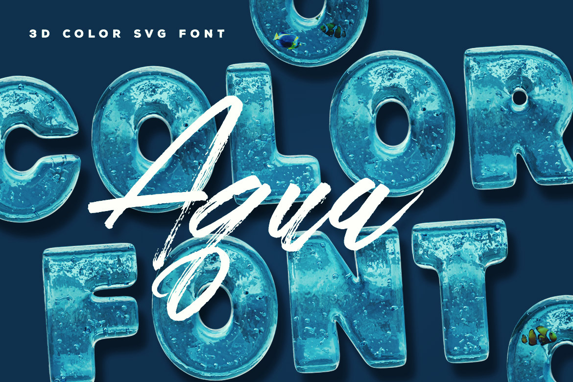 Aqua Color Font Free Download