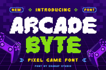 Arcade Byte – Pixel Game Font