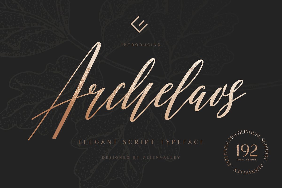 Archelaos - Elegant Script Font Free Download Free Download