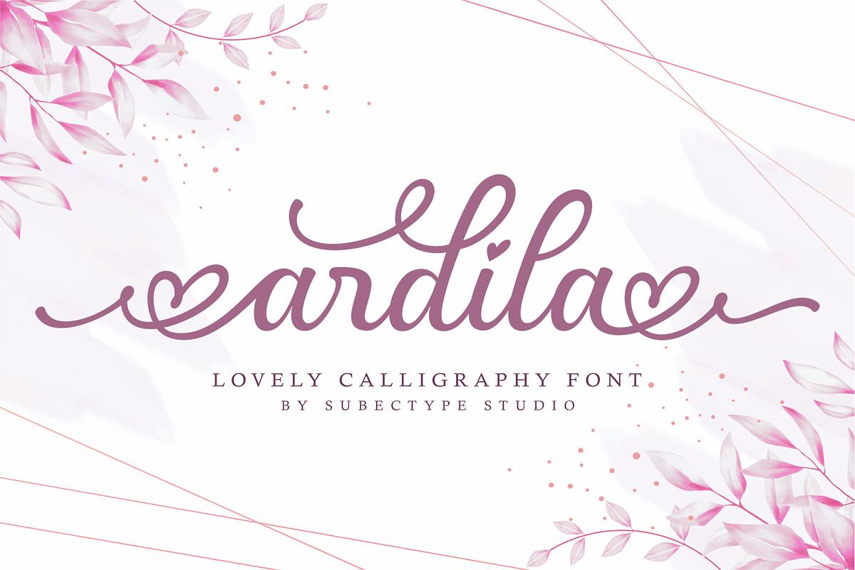 Ardila / Lovely Calligraphy Font Free Download Free Download