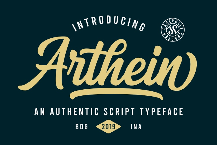 Arthein Font Script Free Download