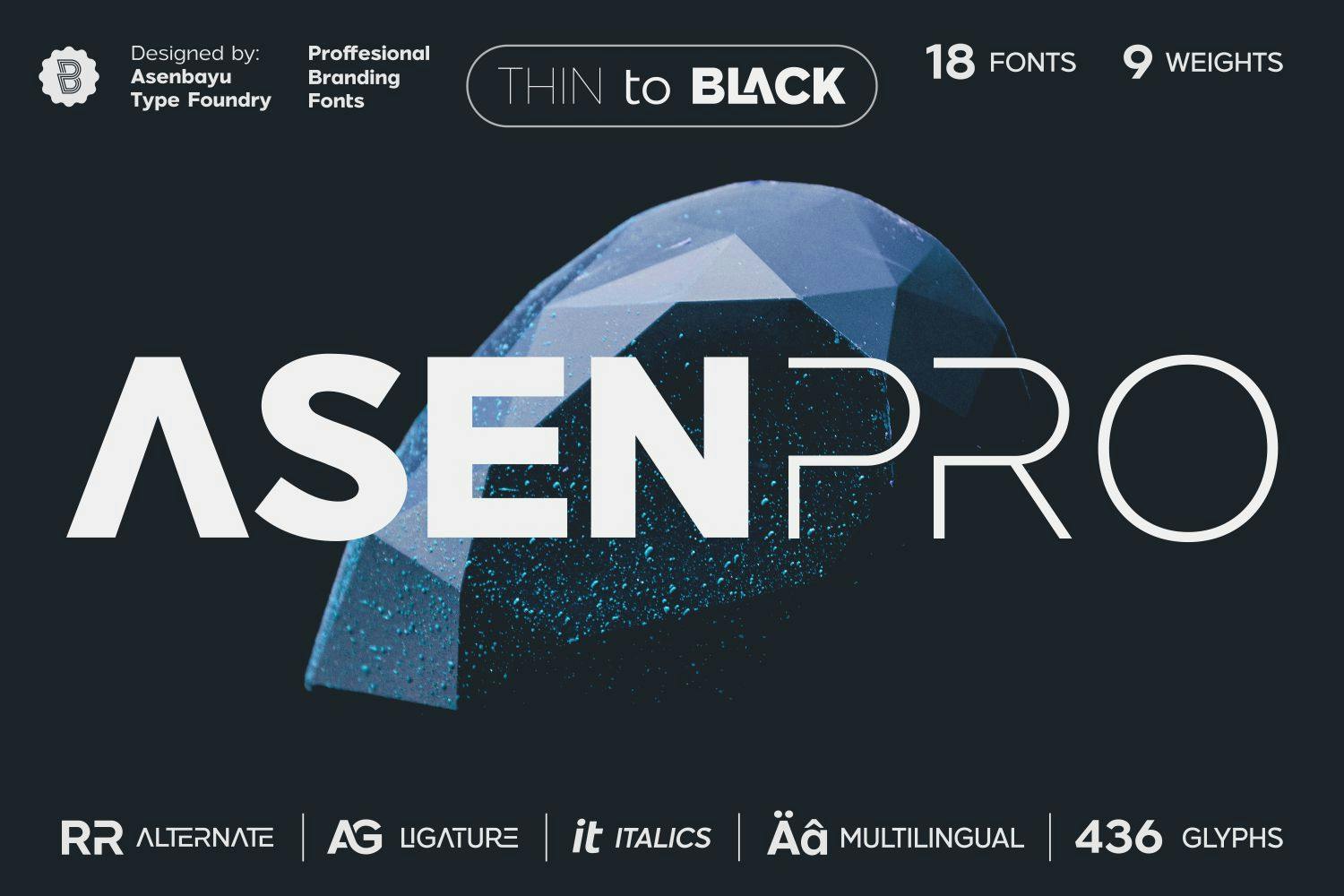 Asen Pro - Sans Serif Fonts Free Download