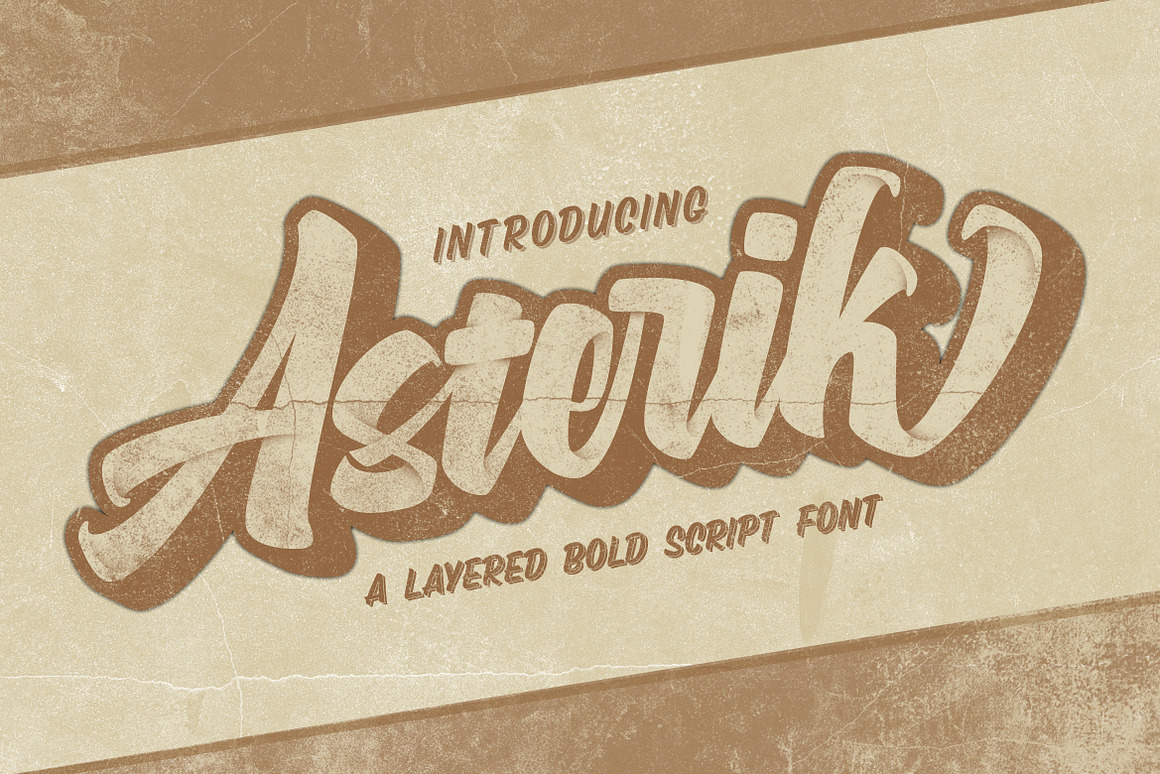 ASTERIK || Layered Bold Script Free Download