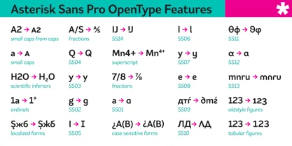 Asterisk Sans Pro Font