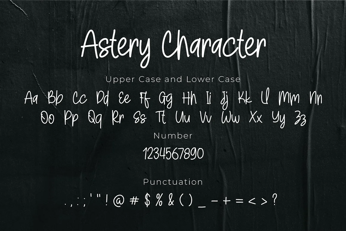 Astery Handwritten Script Font
